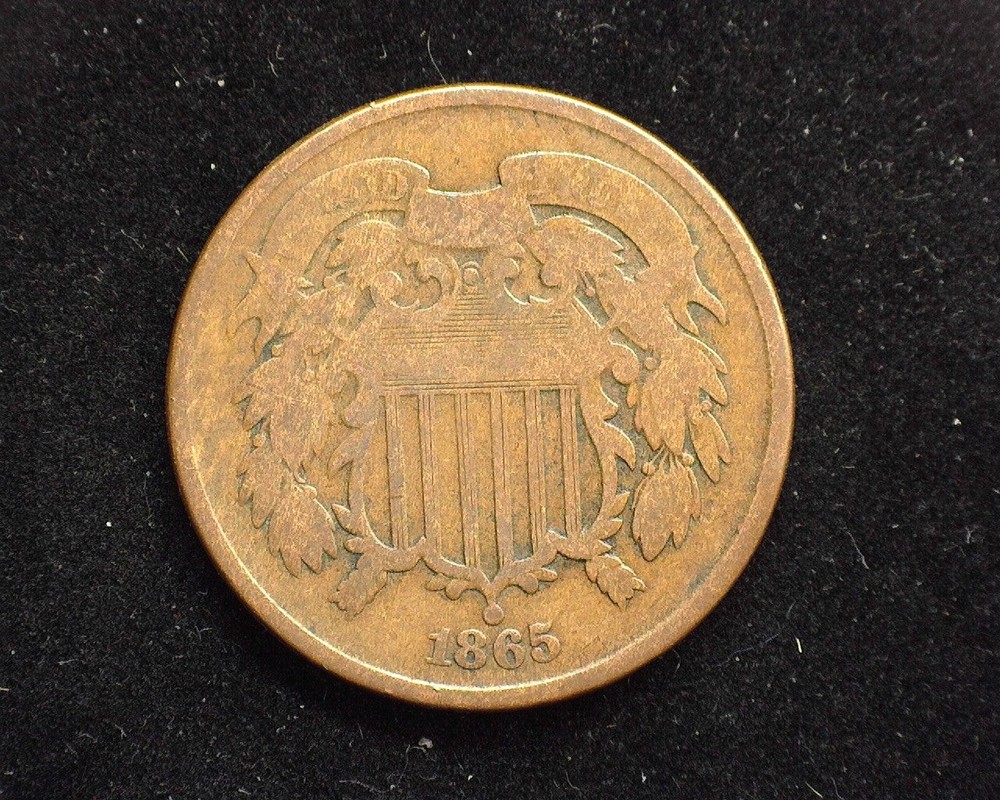 HS&C: 1865 Two Cent Piece G - US Coin