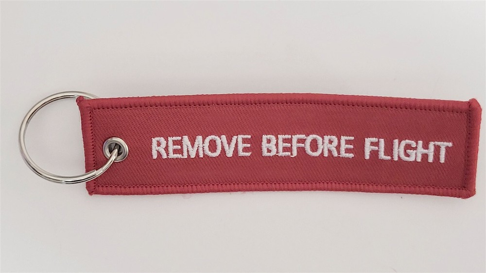 Click Bond / Expand the Possible Black Red Flight Tag Keychain Military