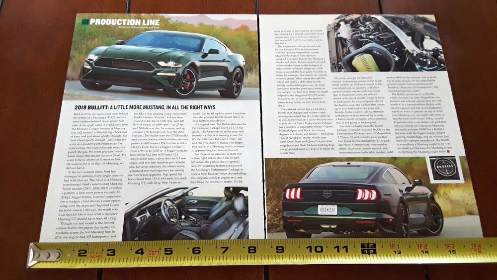 2019 BULLITT MUSTANG ORIGINAL ARTICLE