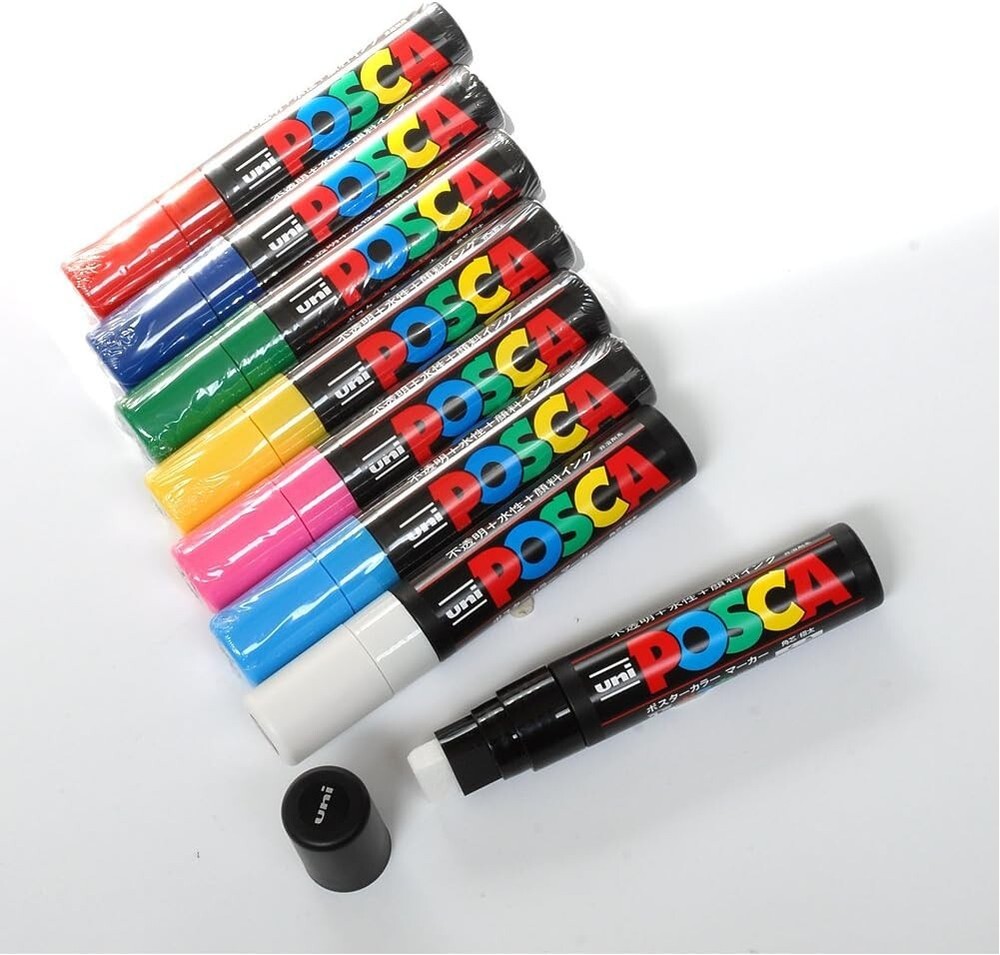 Uni Posca Water Resistant Based Extra thick Paint Marker PC17K Opaque black JP