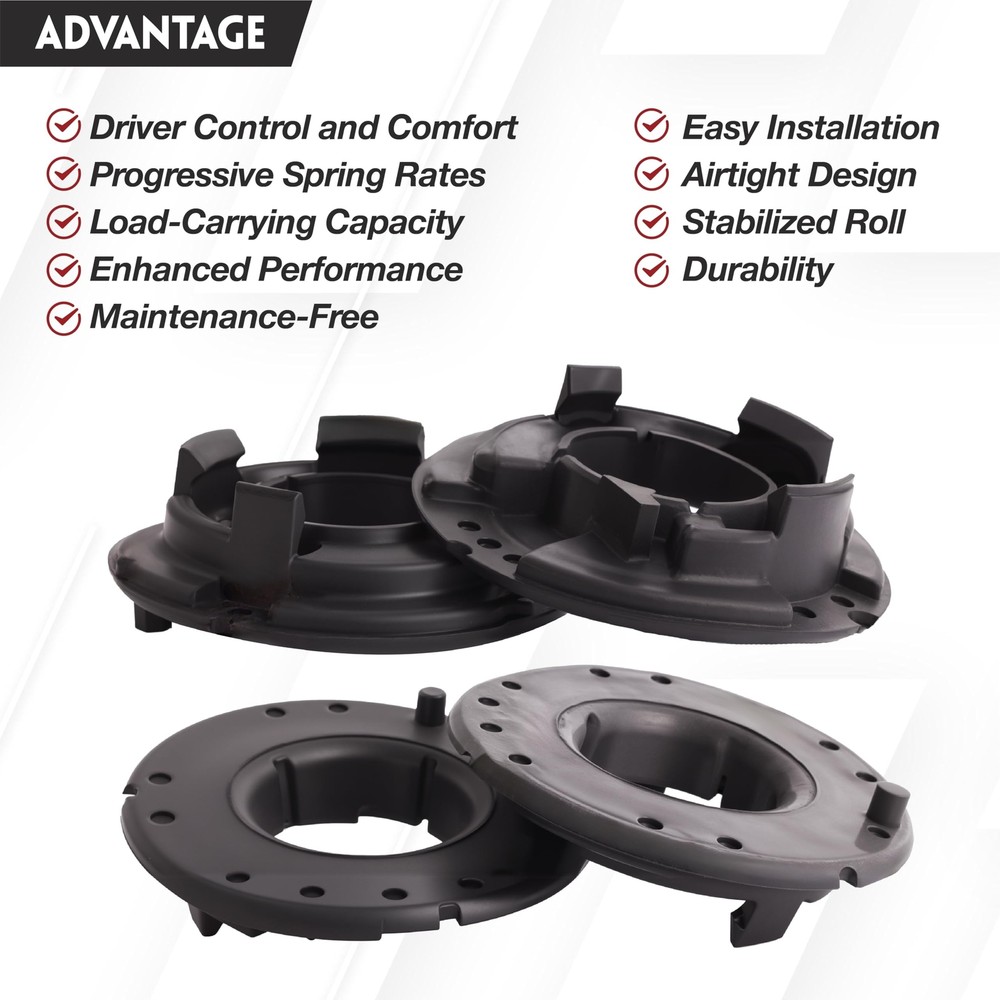 4 PCS Rear Upper and Lower Coil Spring Insulator Kit Compatible with Jeep Gra...