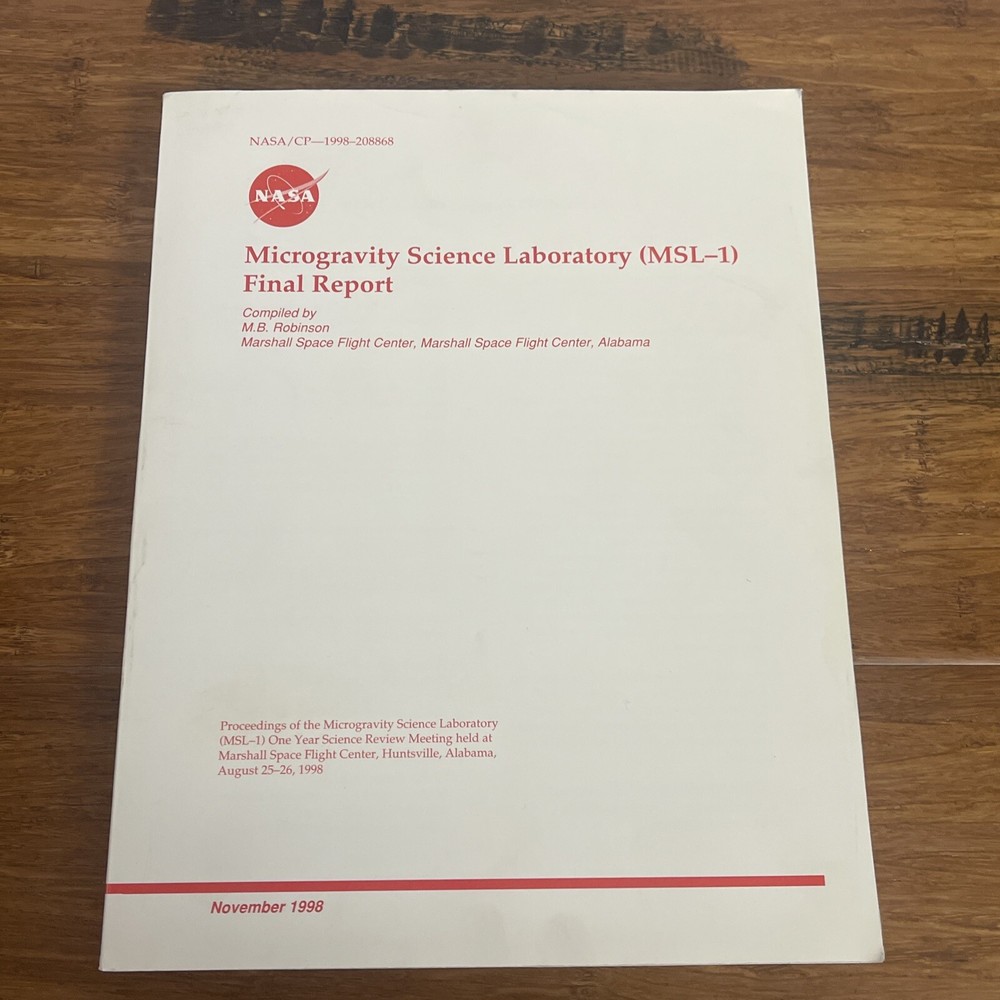 NASA Engineer Owned Technical Manual Microgravity Science Laboratory 1998 Report