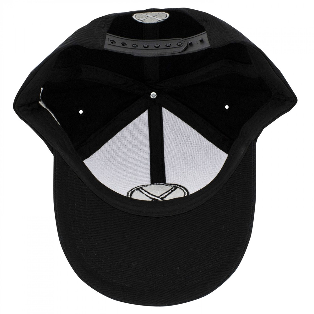 X-Men Logo Black on Black Snapback Hat Black