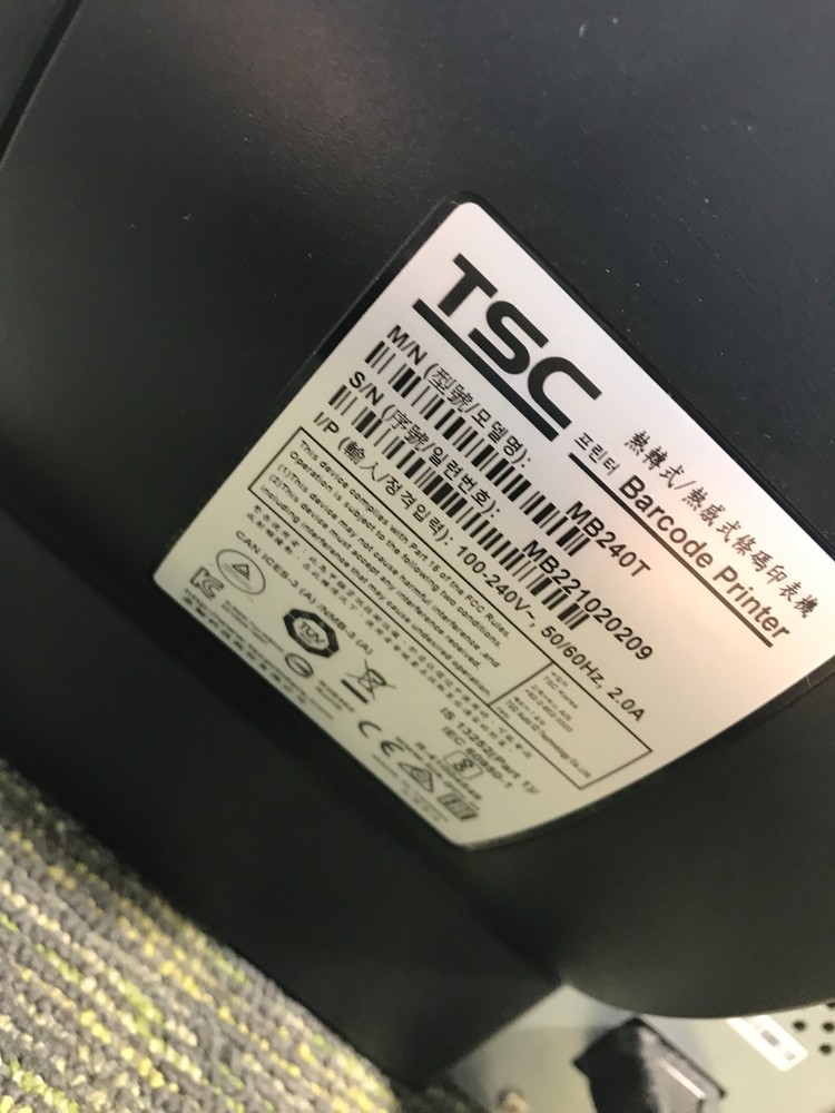 ~TSC MB240T Compact Light Industrial Barcoding Printer-Black