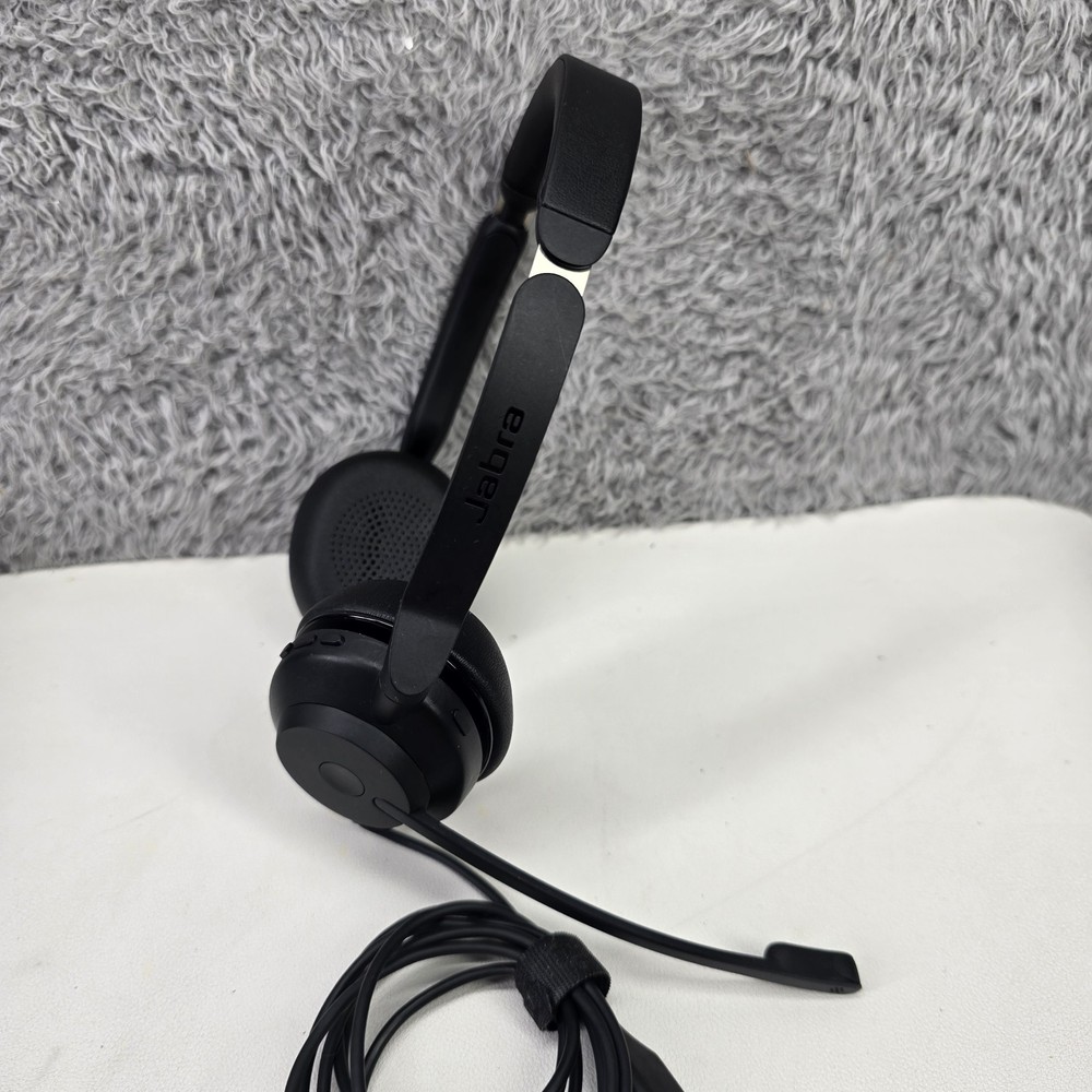 JABRA W02L USB-A Wired Stereo Headset Black