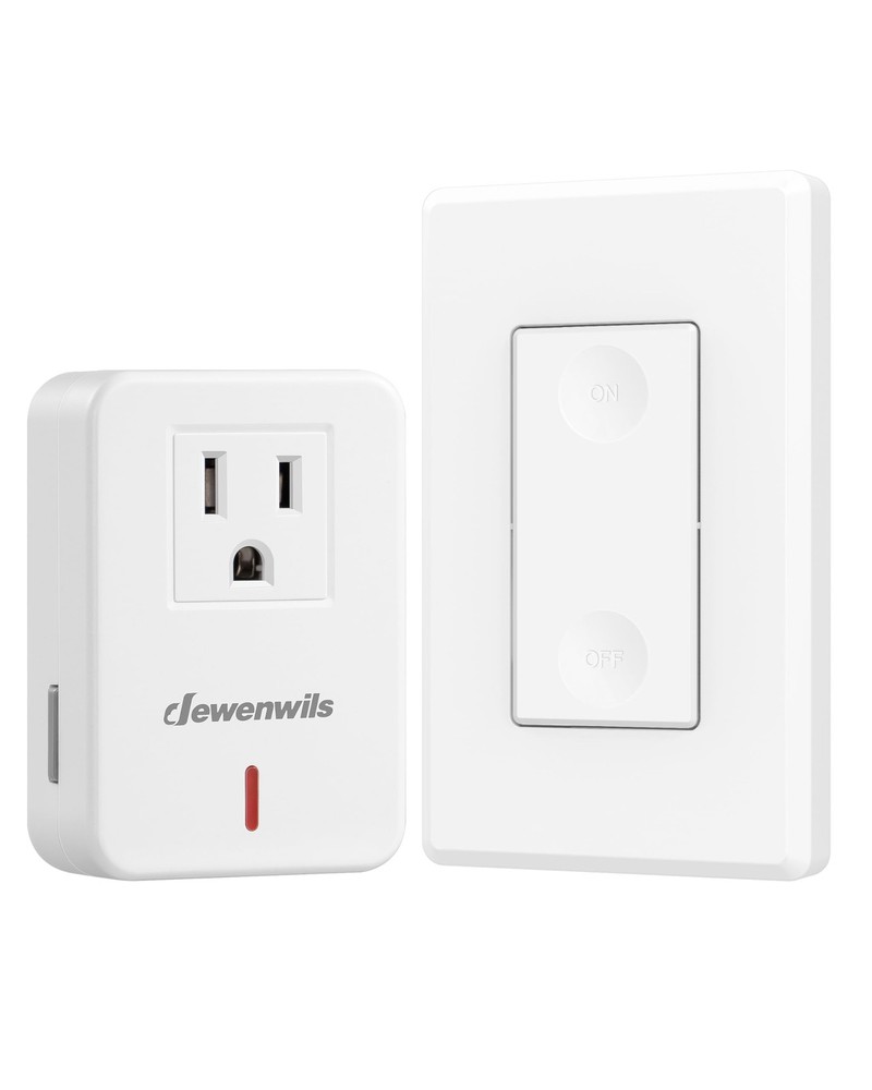 DEWENWILS Remote Control Outlet Wireless Wall 1 Switch + 1