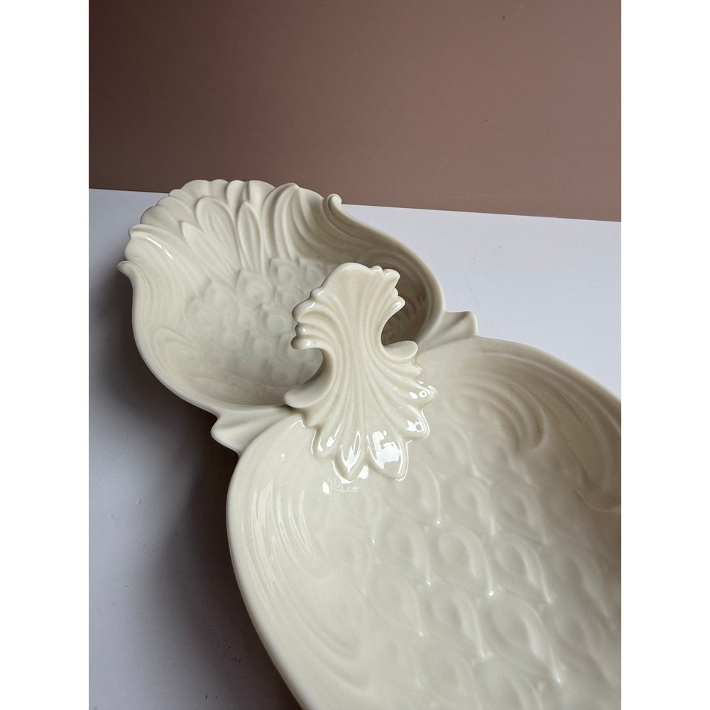 Lenox Double Relish Pineapple Pattern Dish | Lenox Green Backstamp | Candy Nut