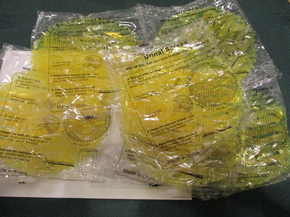 Urinal Screen Deodorizer Anti-Splash 6 pack lemon cent
