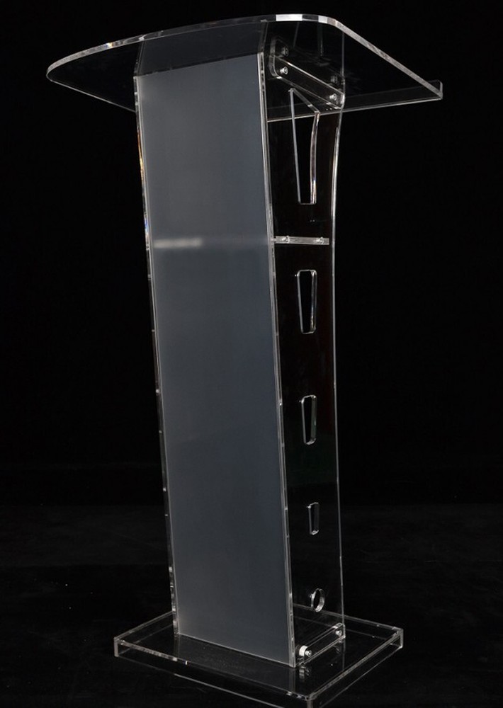 Acrylic Pulpit Transparent Podium Reception Desk 43" Priest's Prayer Platform
