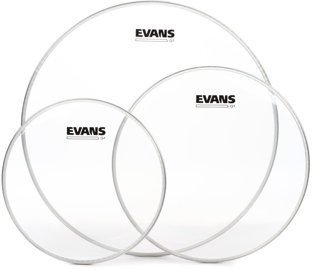 Evans G1 Tom Pack - 10, 12, 16 - Clear
