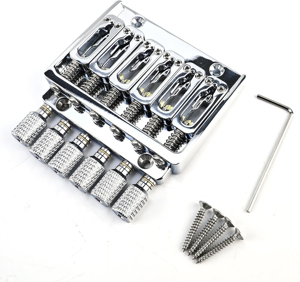 Chrome Headless Guitar Bridge Tremolo System