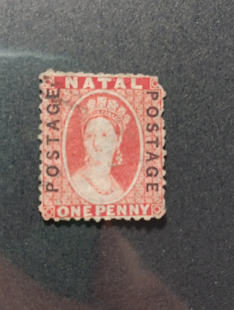 Natal Stamps Scott # 38 Pulled Corner Perf  CV.45.00.