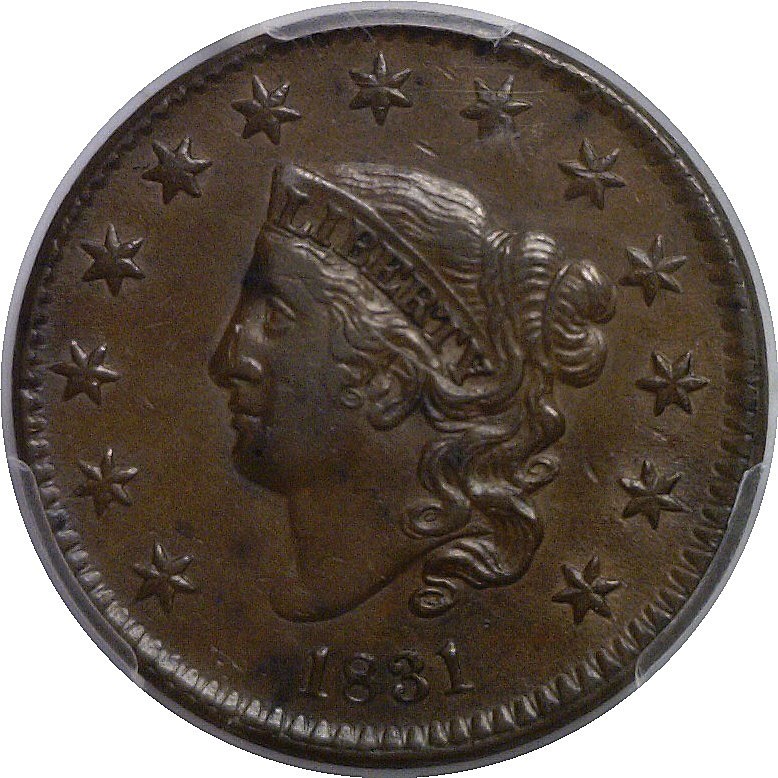 1831 Large Cent PCGS AU-50