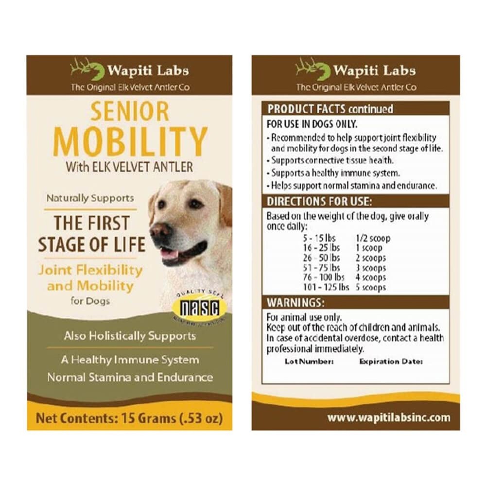 Dog Senior Mobility Formula, 15gm
