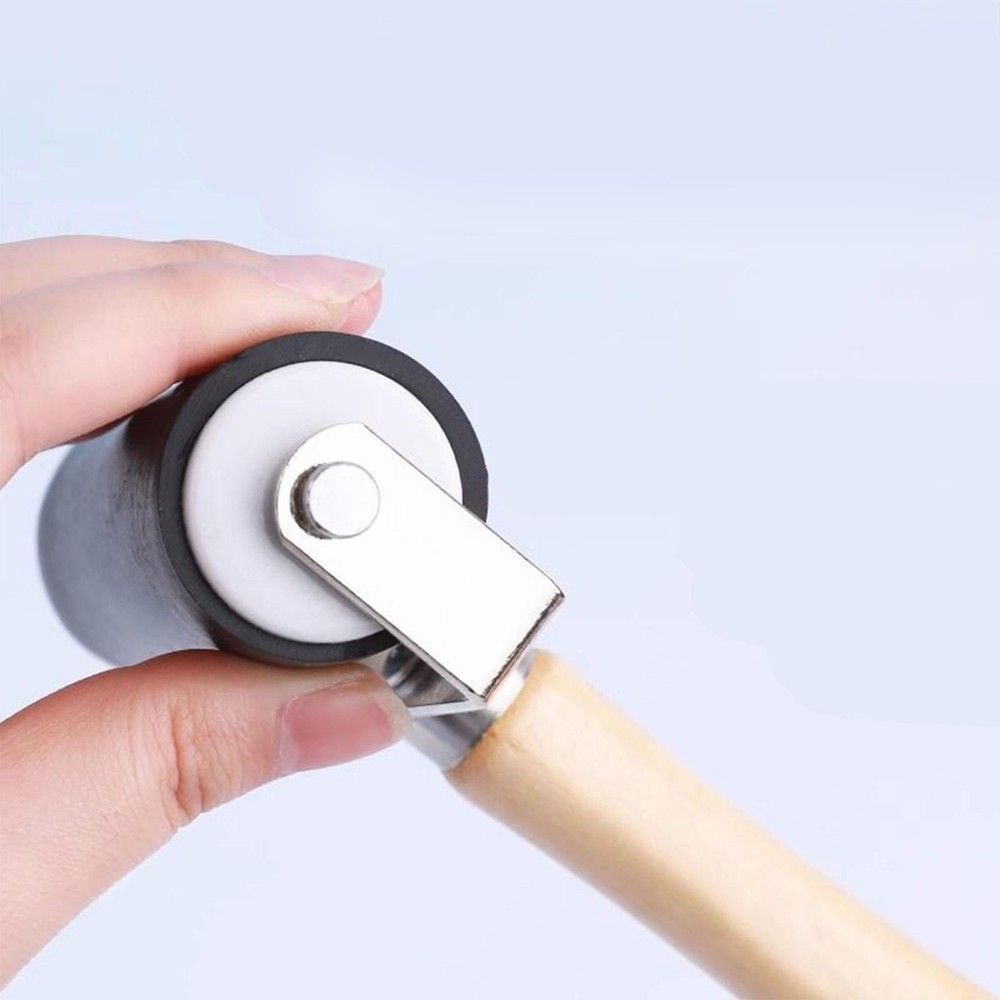 Brayer Roller Ink Roller Ergonomic Professional with Wooden Handle Includes