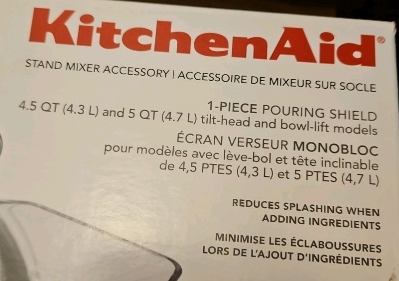KitchenAid Mixing Bowl, Whisk, New Pouring Shield.