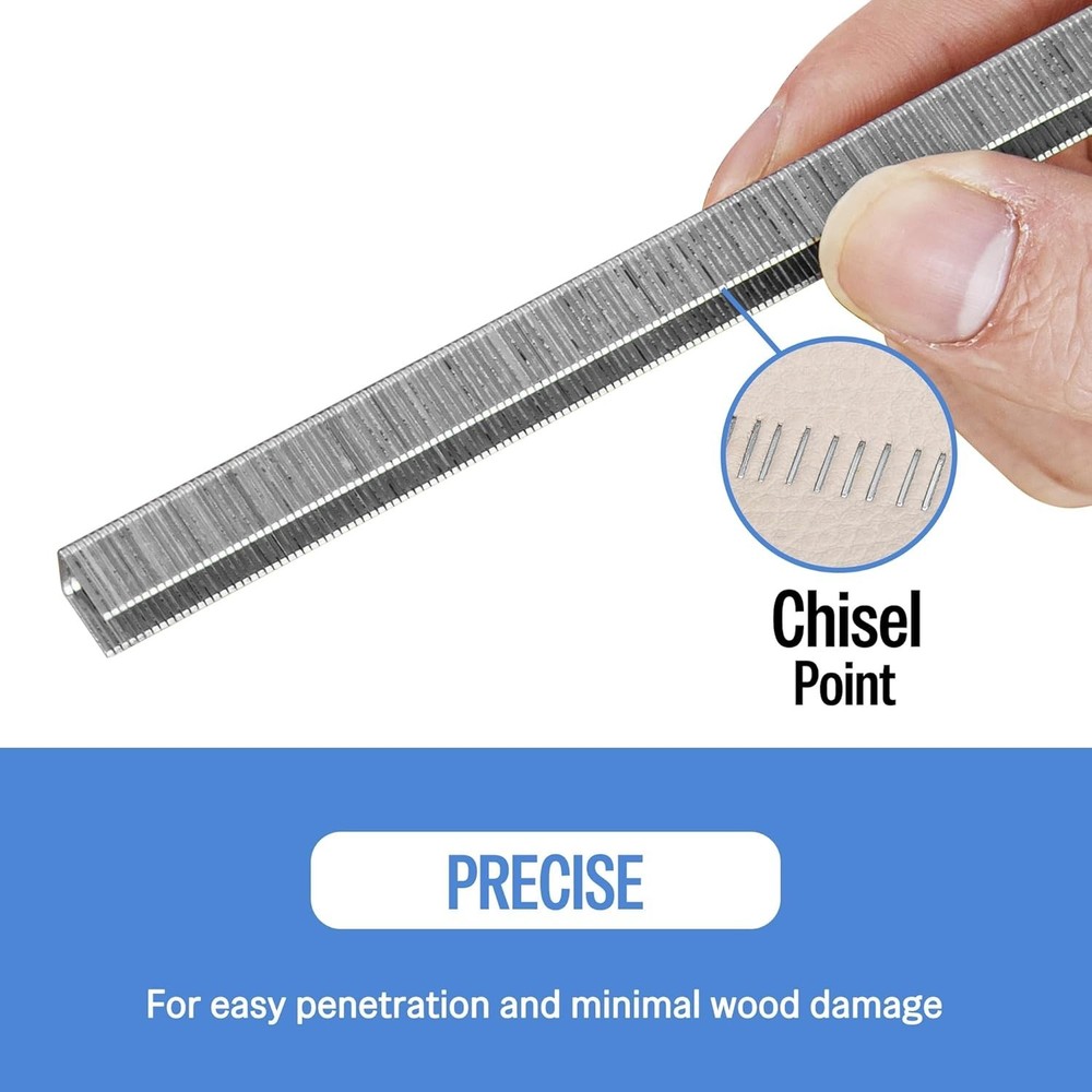 10,020 Count 3/8'' Galvanized Staples for Upholstery Stapler – Sharp & Durable