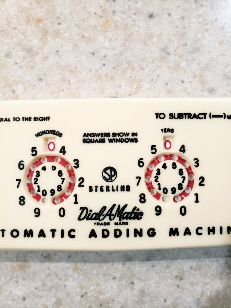 Vintage Adding Machine Sterling Automatic Adding Machine No. 565 With Pick & Box