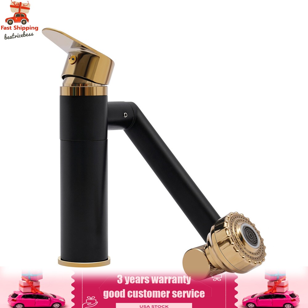 360?? Bathroom Sink Faucet Single Handle Waterfall Vanity Basin Mixer 2 Function