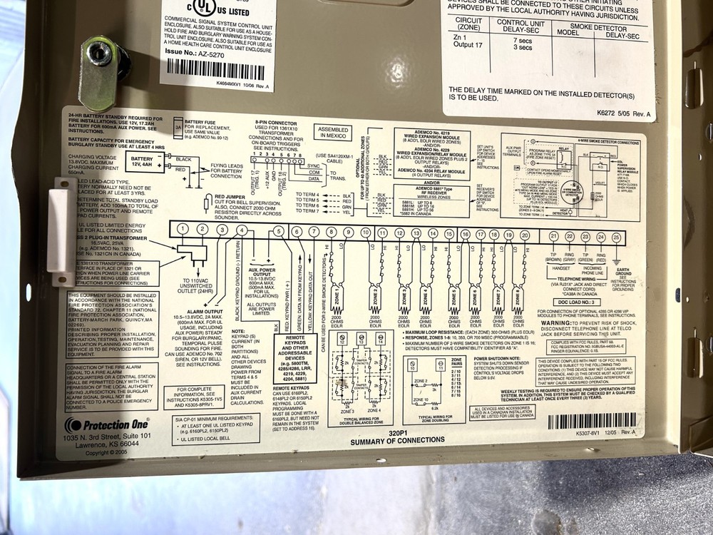 Protection One 320P1 Plus Series Security Control Panel