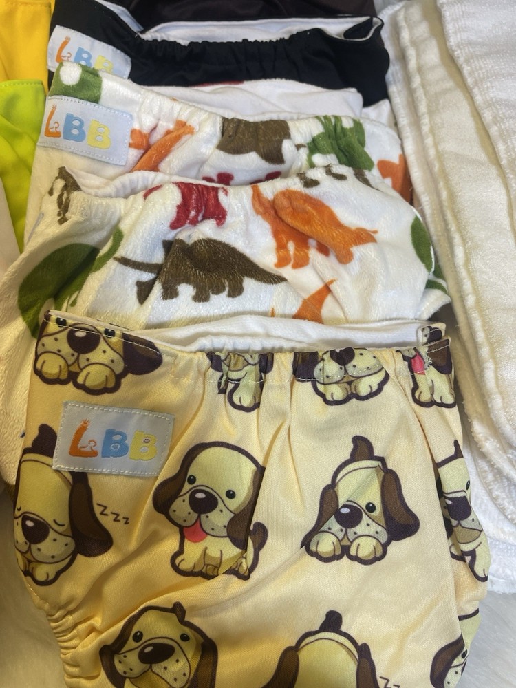 Cloth Diaper Wrap Bundle - 22 Covers - 34 Inserts - LBB Brand - New
