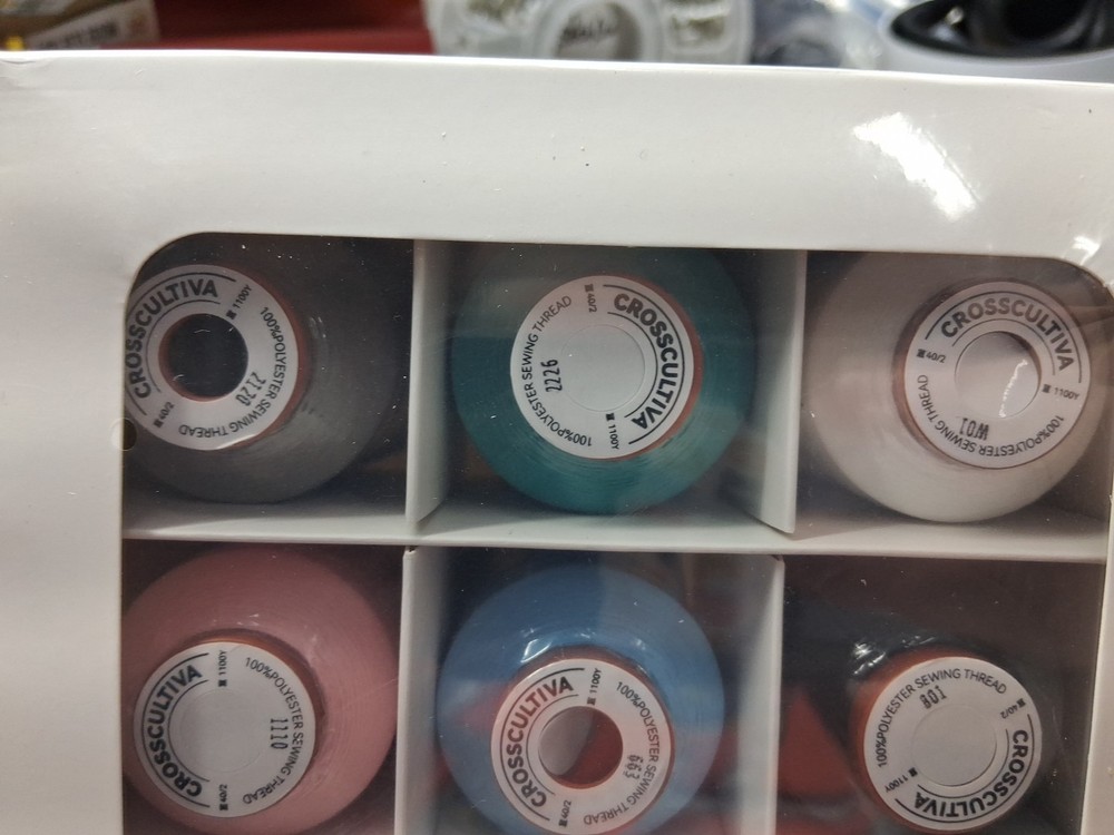 New 12 Pack Embroidery Thread, 1100y each