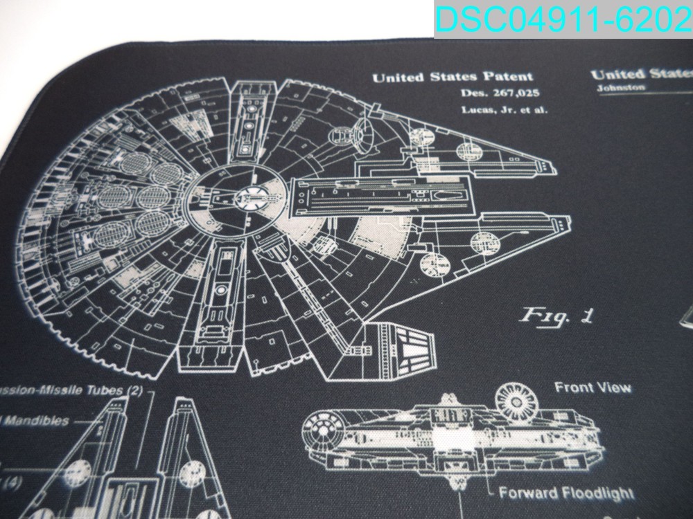 X003EYNL97 Spaceship Space Mouse mat, Sci-fi Control Console Display