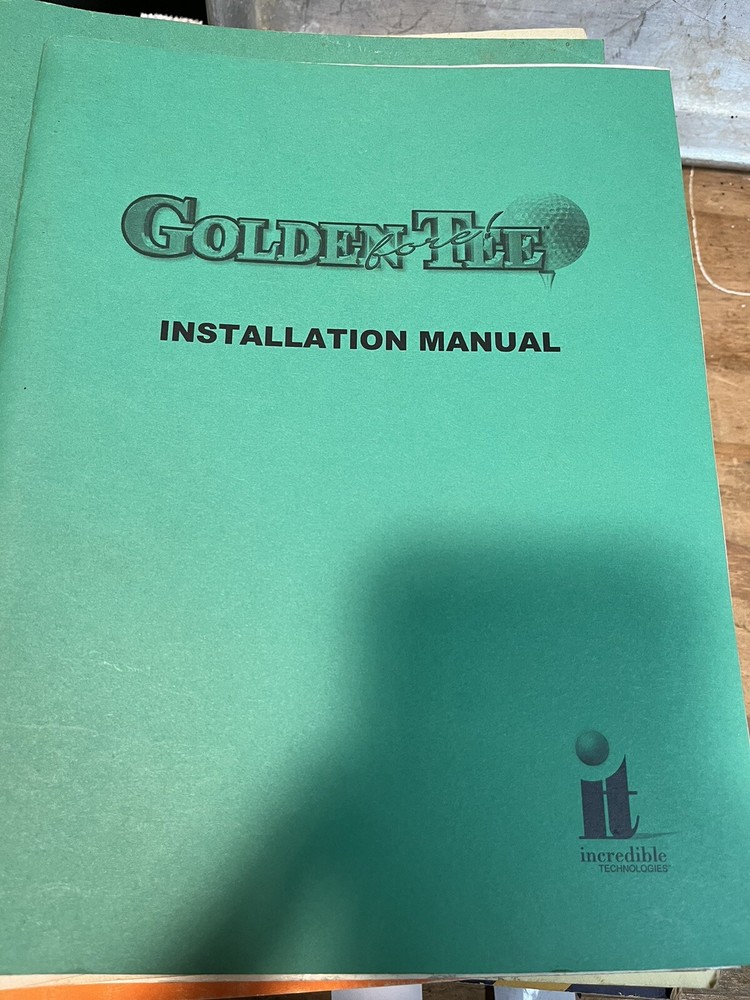 Golden Tee Fore! IT Arcade Game Installation Manual Schematics