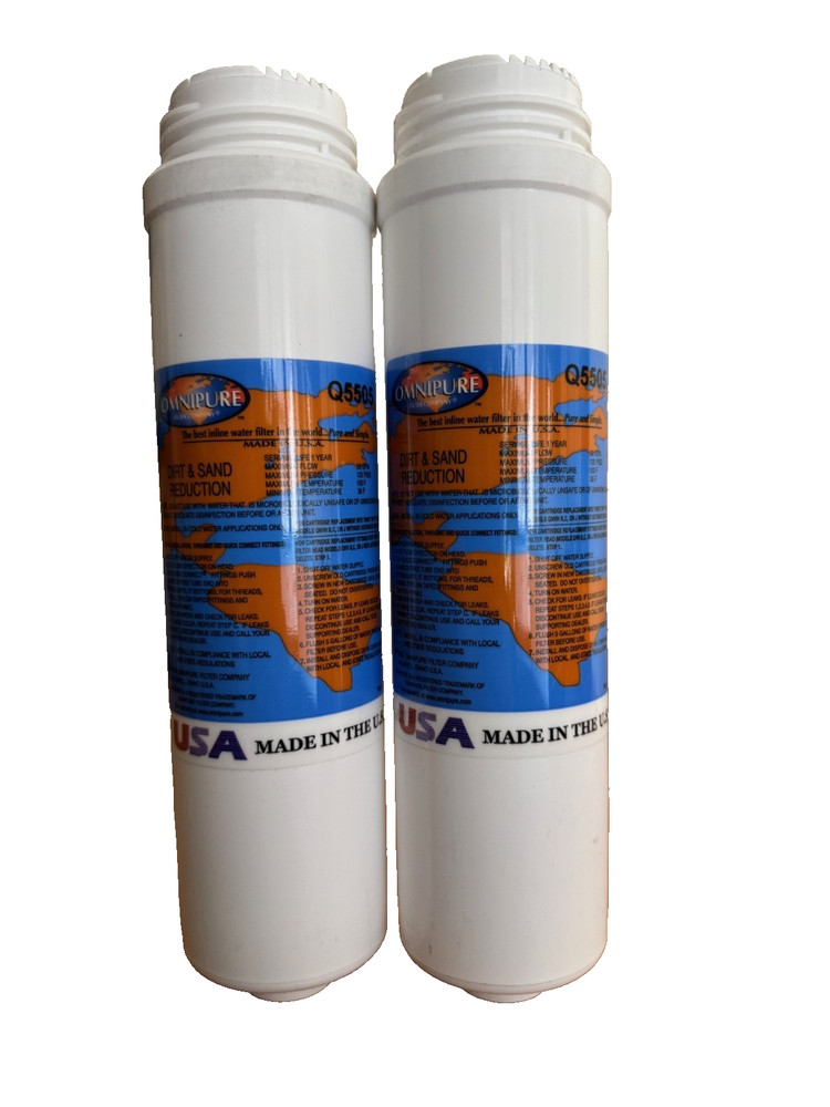 2-PACK Omnipure Q-Series Sediment Water Filter 2.5" x 10"  Q5505