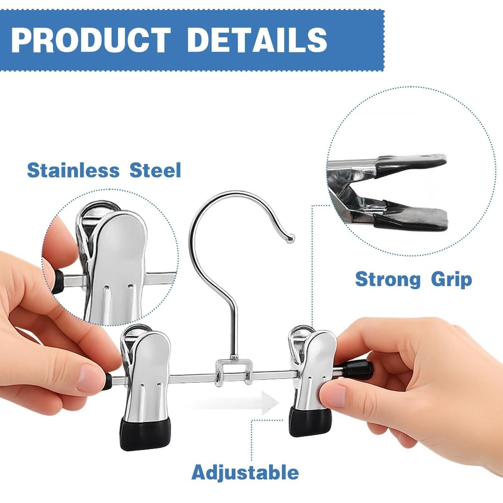 Adjustable Stainless Steel Shoe Rack Pants Folder Multi-Functional Portable T...