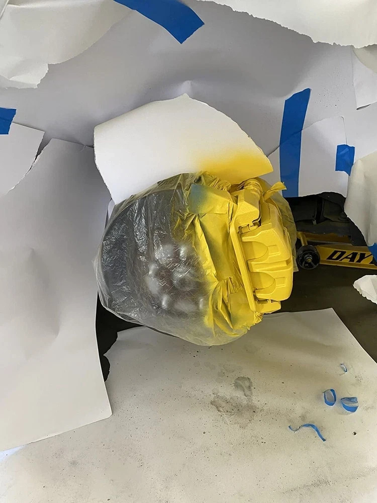 Ceramic Yellow Spray High Temp Coating Engine Caliper Brake Rotor Spring Paint