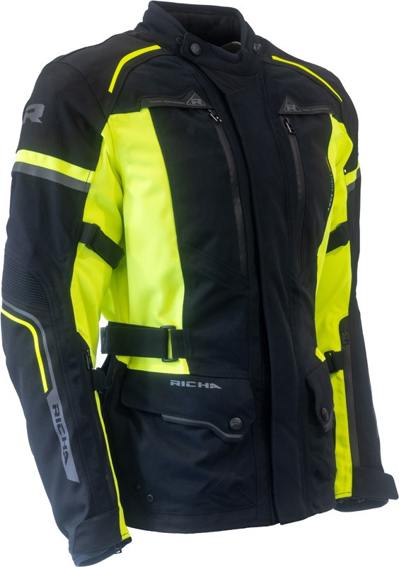 Richa Infinity Prime Laminated Textile Jacket - Black/Fluo Yellow