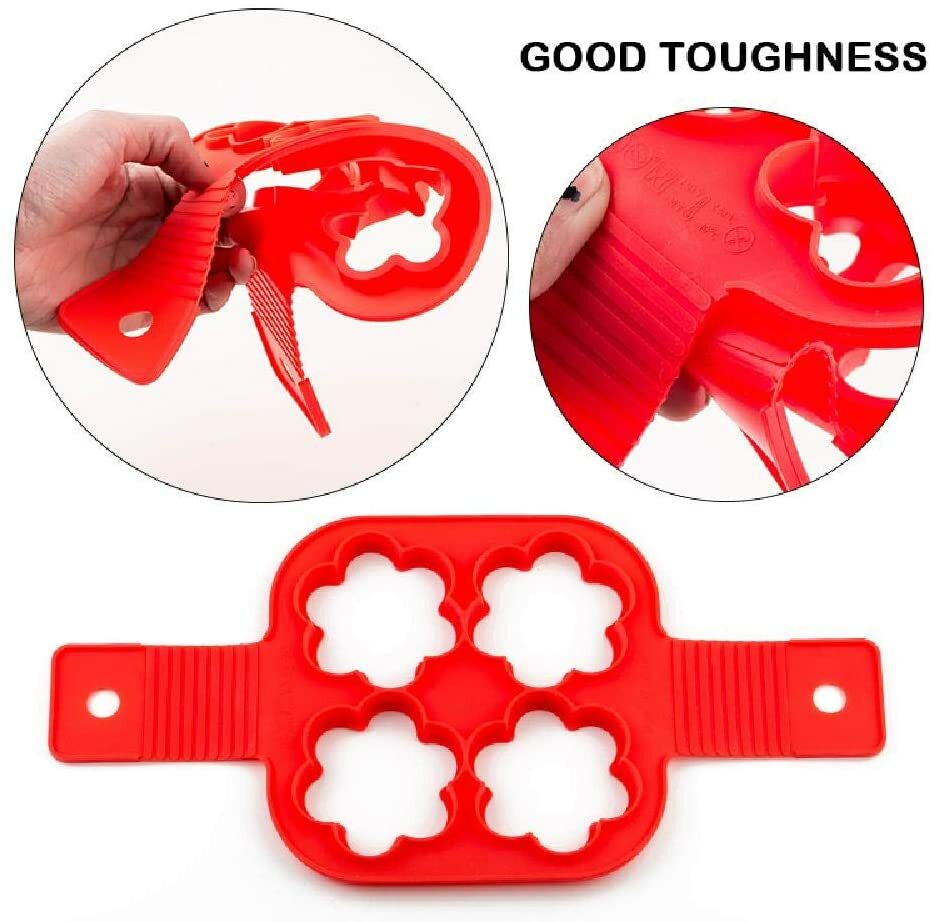 4 Holes Silicone different Mold Pancake Maker Nonstick Egg Ring Maker
