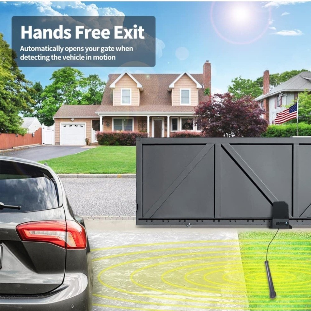 Vehicle Exit Wand Sensor with 50Ft Cable for Gate Opener Systems