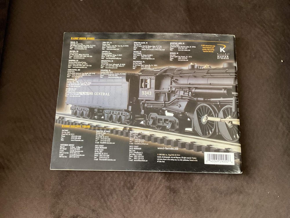 K-Line Electric Trains 2002 Second Edition Second