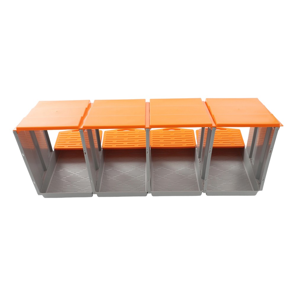 4-Compartment Chicken Nesting Box Freestanding Orange Chicken Nesting Box Modern
