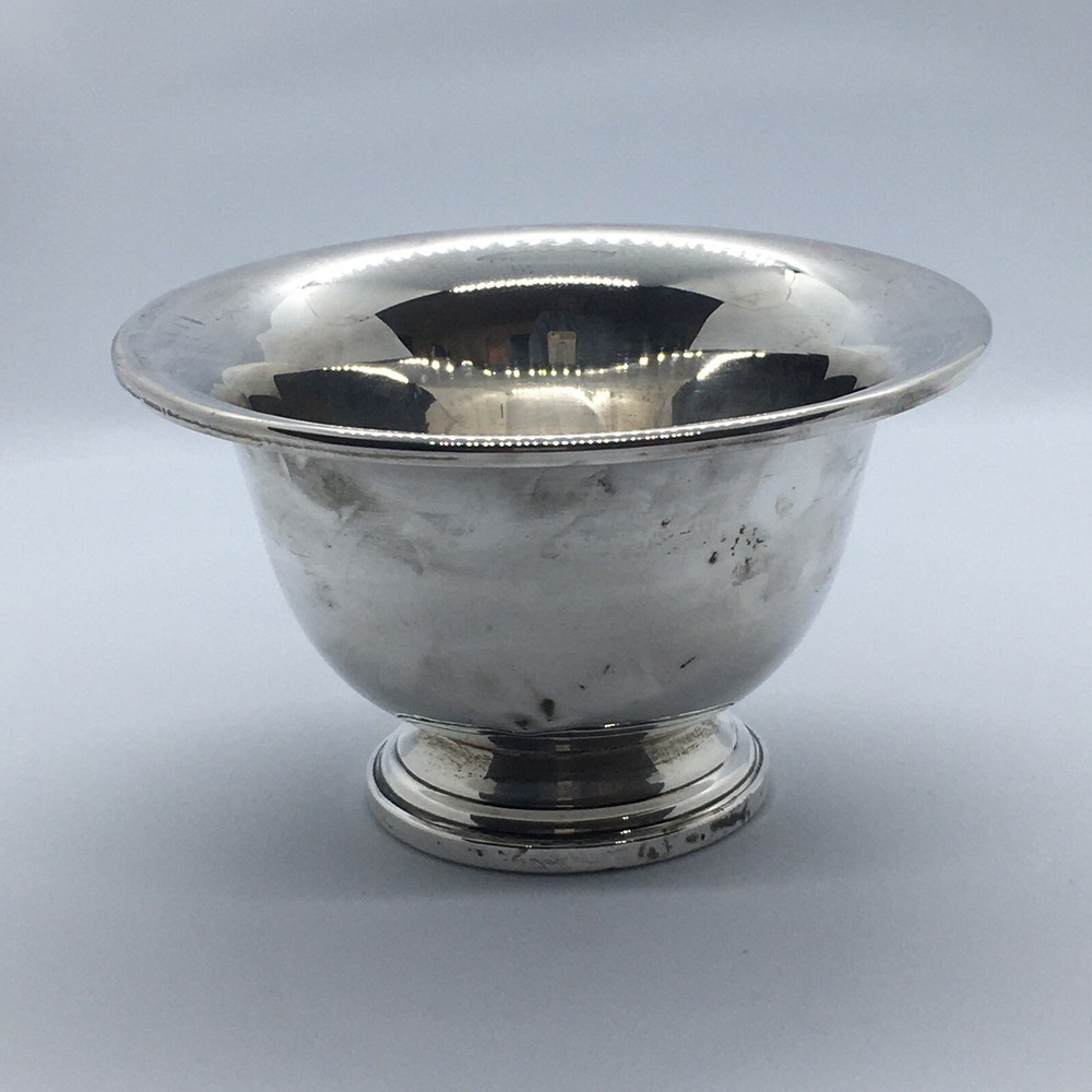 Plain Antique Plain Sterling Silver Hallmarked 4 5/8" Bowl
