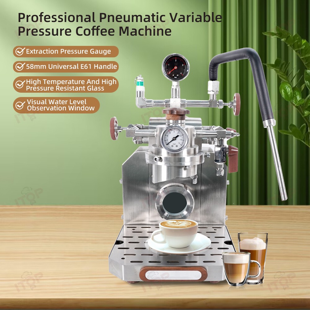 Pneumatic Coffee Maker  12 Bar Espresso Making Variable Pressure With PID
