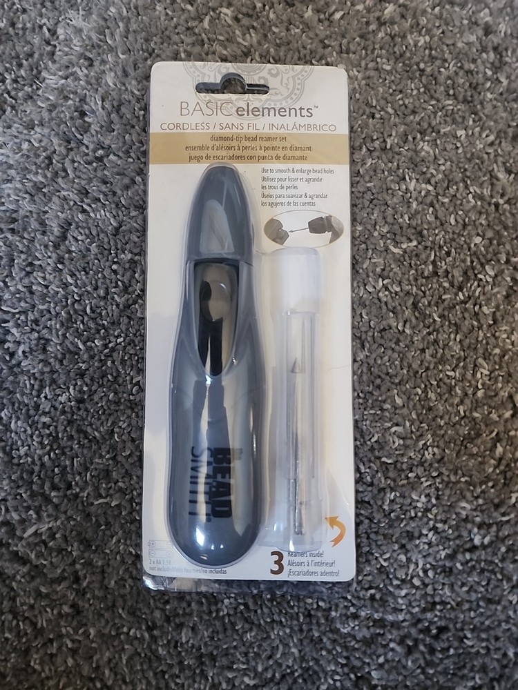 BasicElements Cordless Diamond-Tip Bead Reamer Set, 3ct