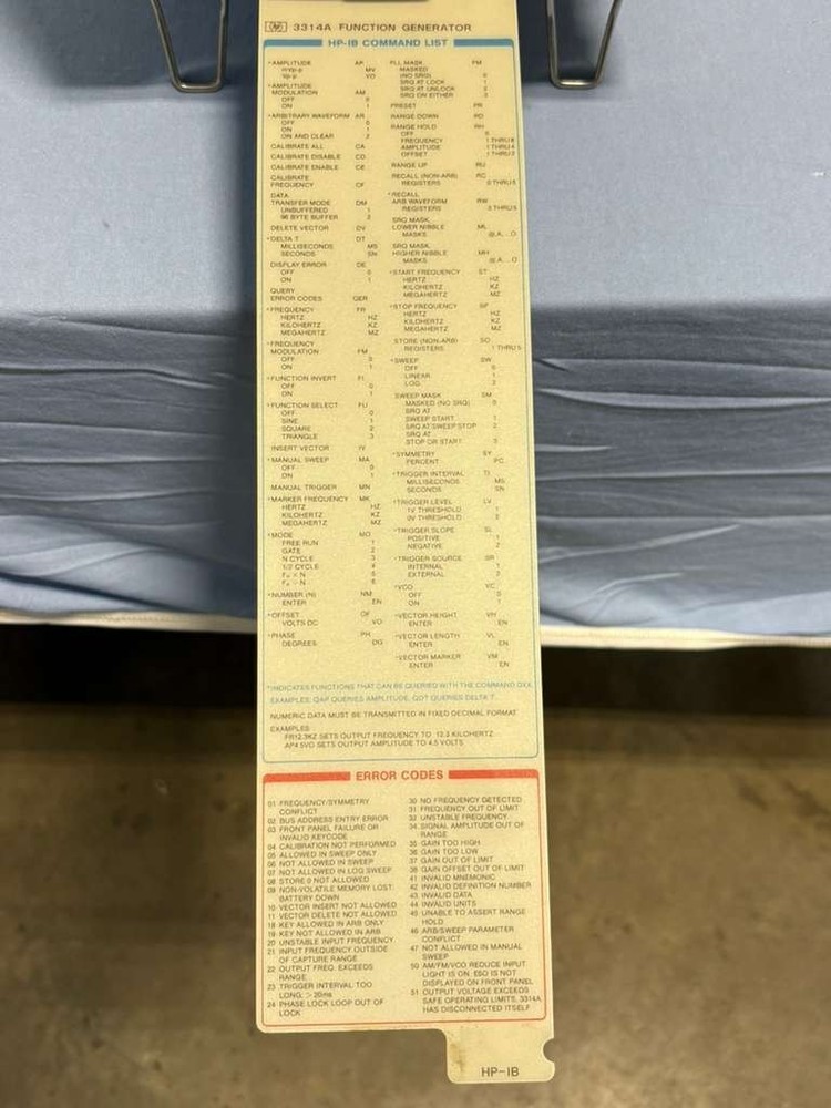 HP Hewlett Packard Function Generator Unit Model 3314A