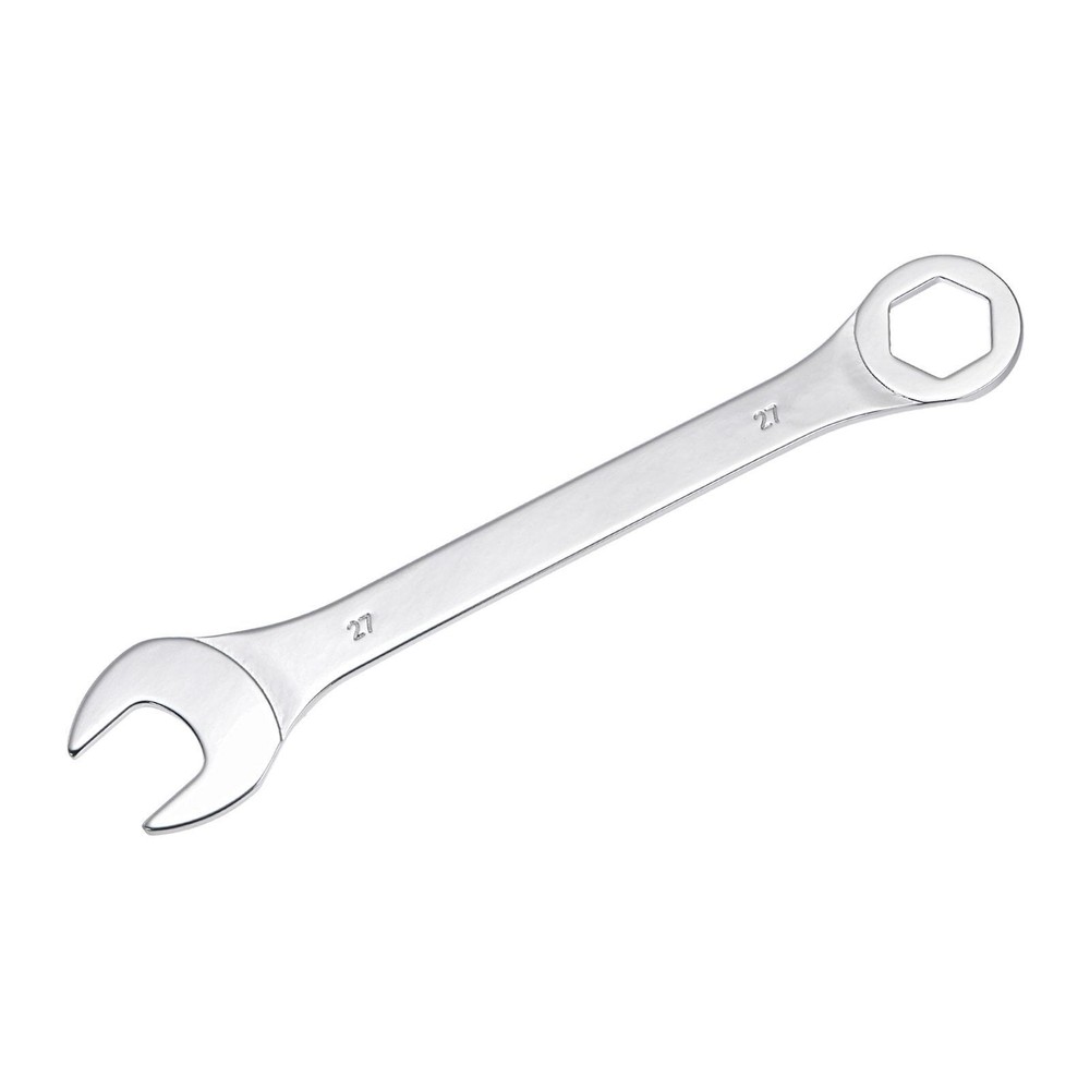 Thin Combination Wrench with Offset 6-Point End Angled Open End 27mm