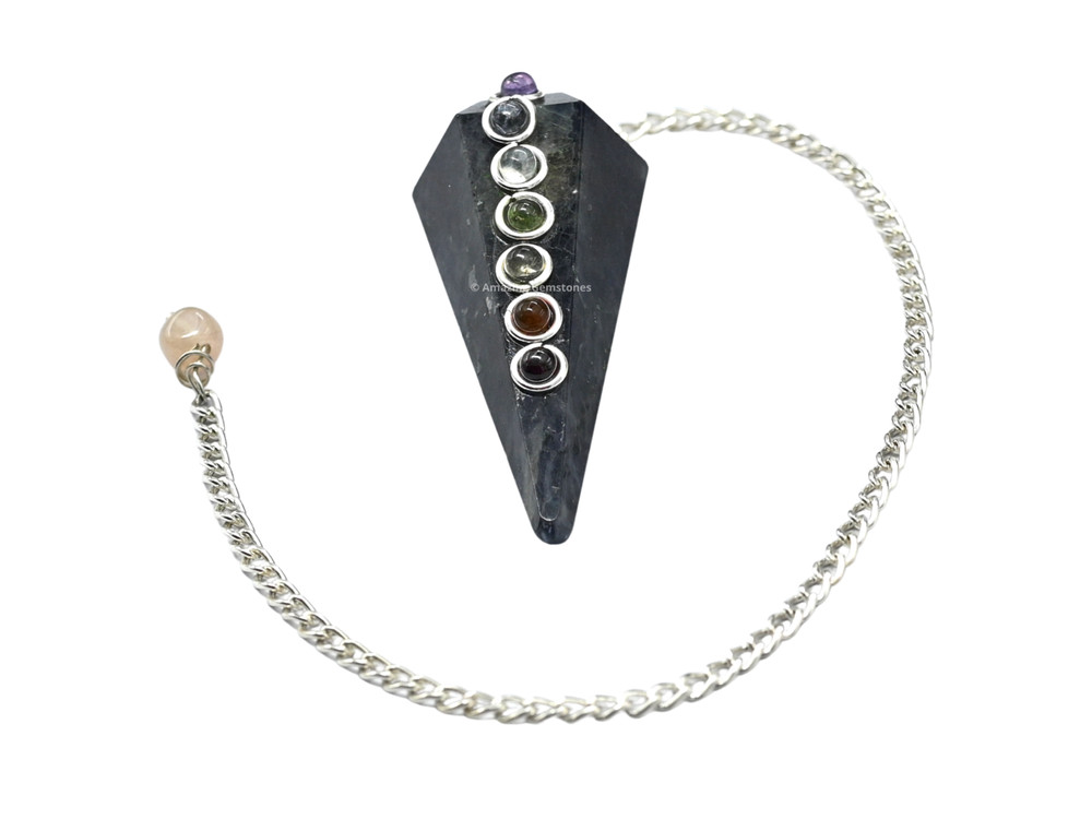 Iolite Dowsing Crystal Chakra Pendulum