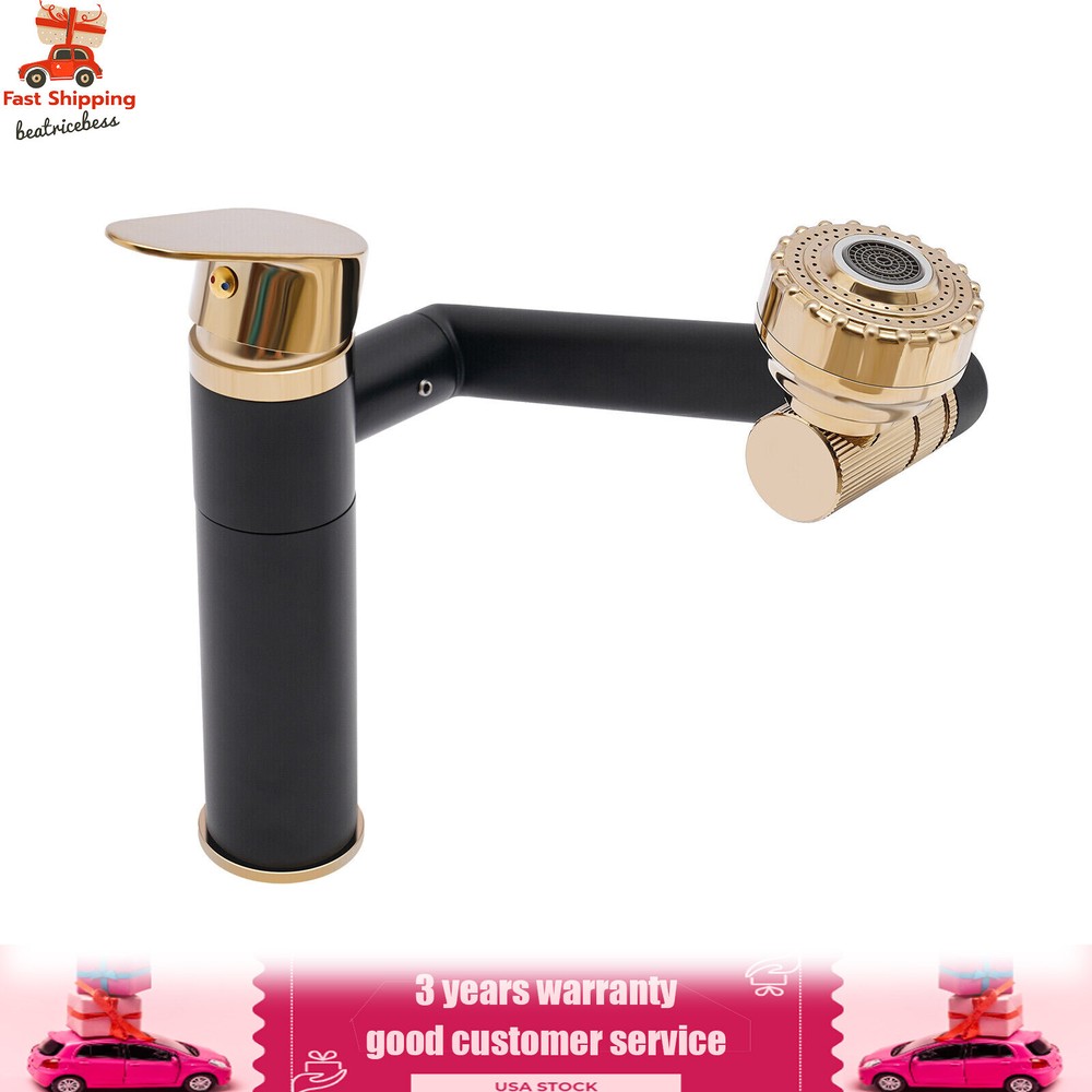 360?? Bathroom Sink Faucet Single Handle Waterfall Vanity Basin Mixer 2 Function