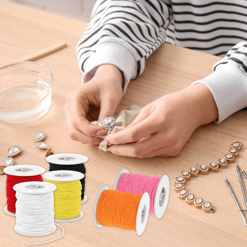 Elastic Cord, 2 mm Stretchy Elastic String 77 Yards Dark Blue