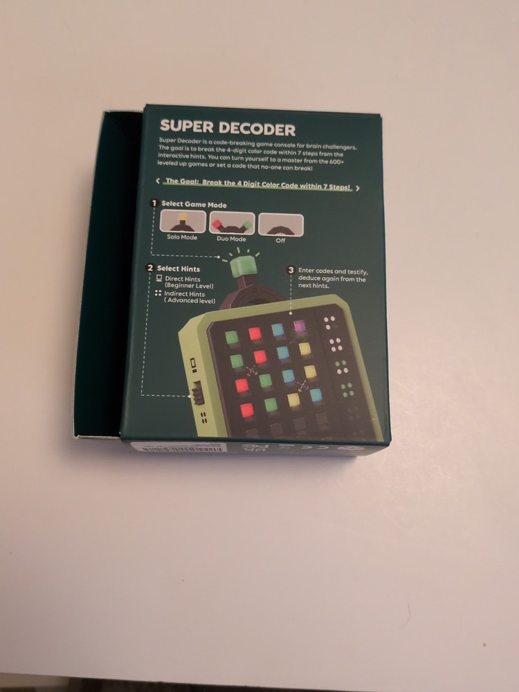 Giiker Super Decoder Electronic Code Breaking Game Puzzle Console New Open Box