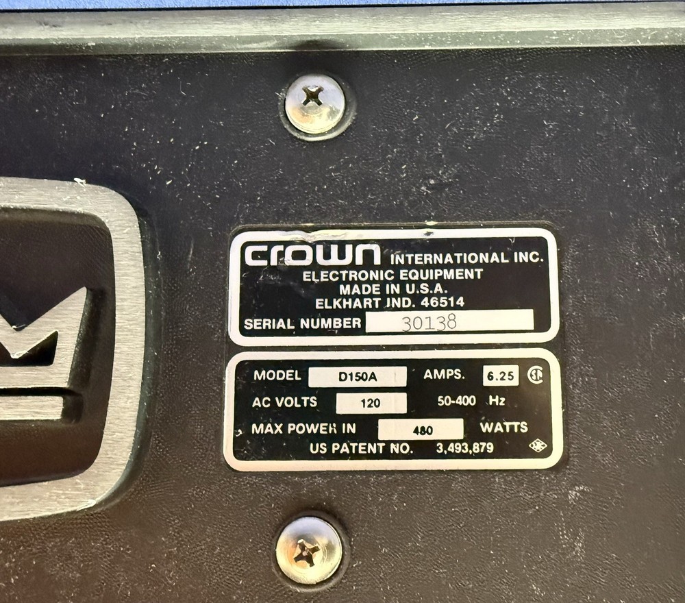 Crown D-150A Vintage Power Amplifier