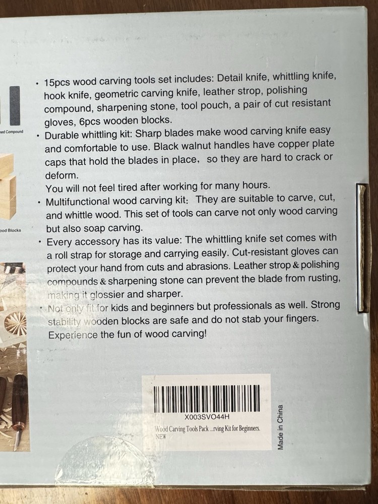 Wood Whittling Kit For Beginners