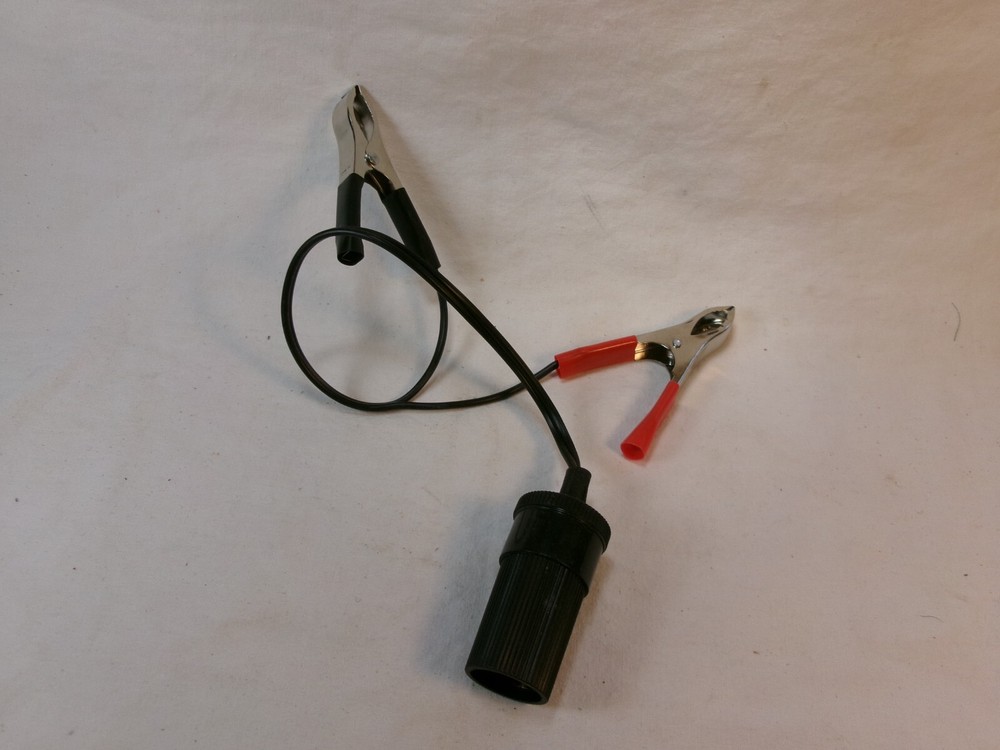 Battery Alligator Clamp Clip Car Cigarette Lighter Socket Adapter