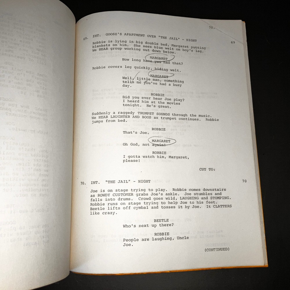 UNCLE JOE SHANNON (5/13/78) Burt Young Writes/Stars -#78 Prod Script w/NOTES!