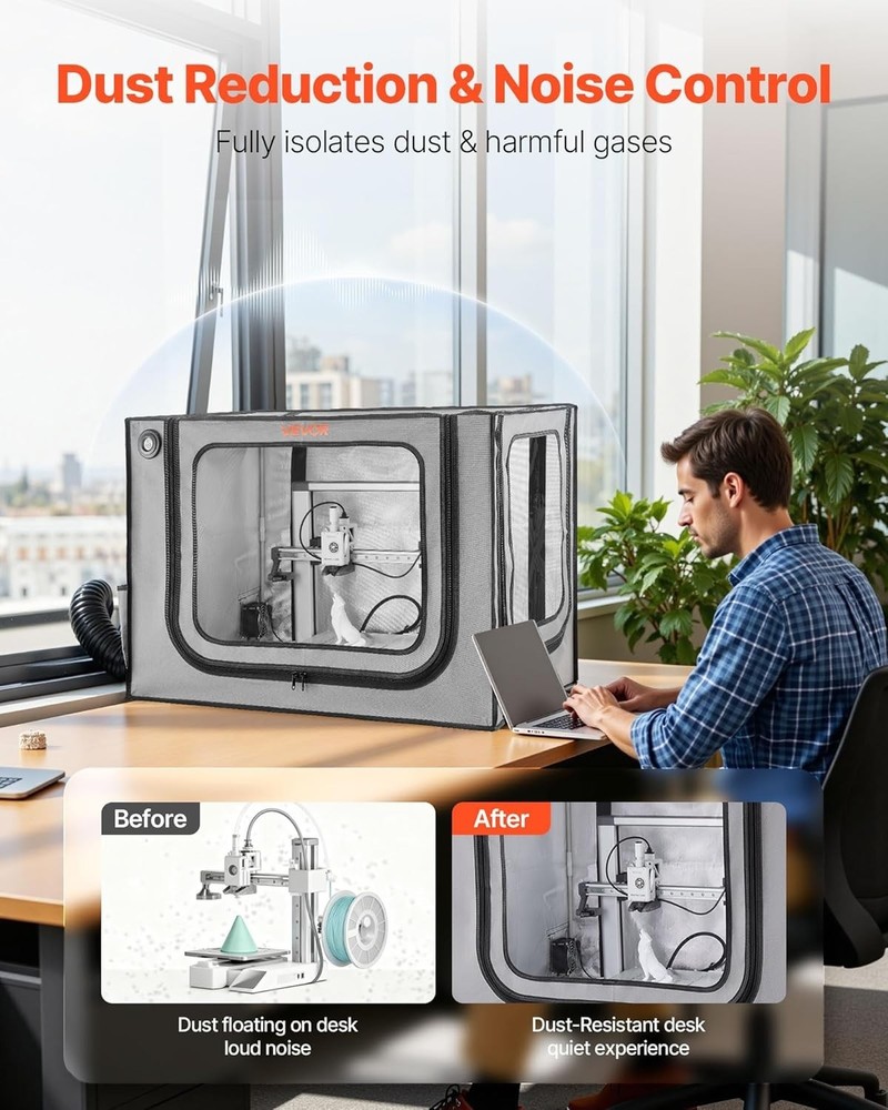 3D Printer Enclosure with Ventilation, Dustproof Waterproof Large Size 600D